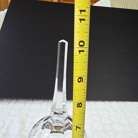 10" Etched Cut Crystal Christmas Tree Topper Vintage Rogaska Gallia - Picture 7 of 7